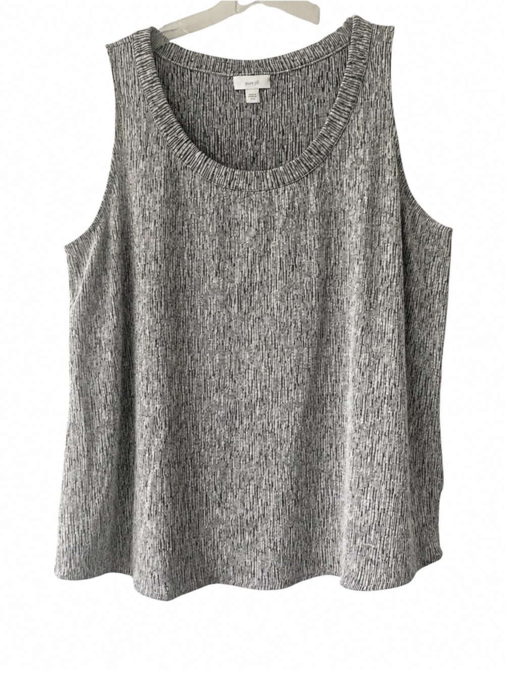 J Jill Pure Jill linen blend top size XL flowy gray sleeveless